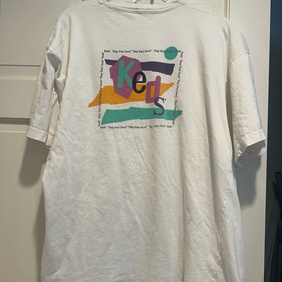 Vintage Keds White Graphic T-Shirt from the 80s - Picture 3 of 8